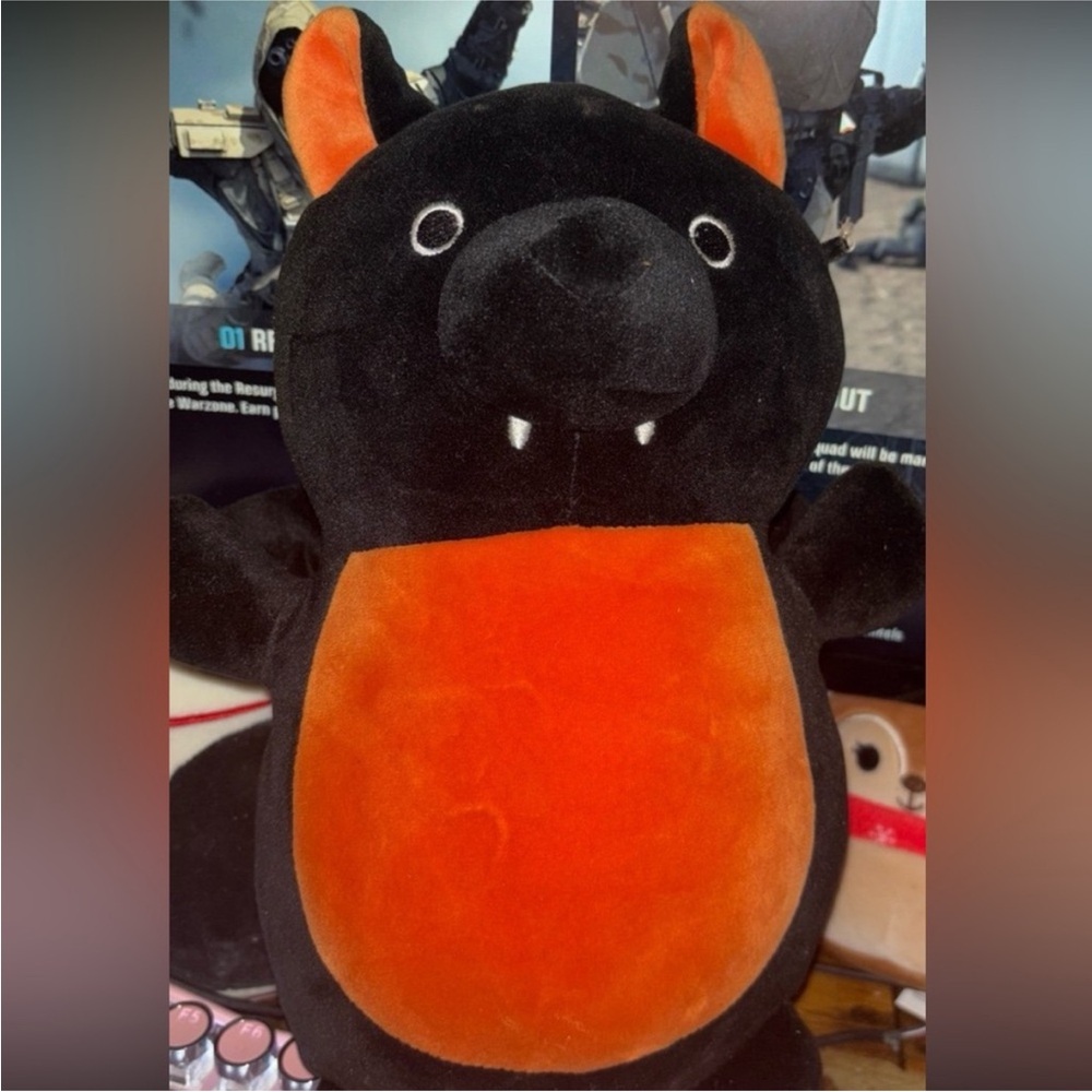Black and Orange Bat Squishmallow